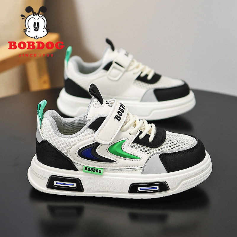 巴布豆男童板鞋2026新款春夏季儿童鞋子单网鞋透气男孩休闲运动鞋