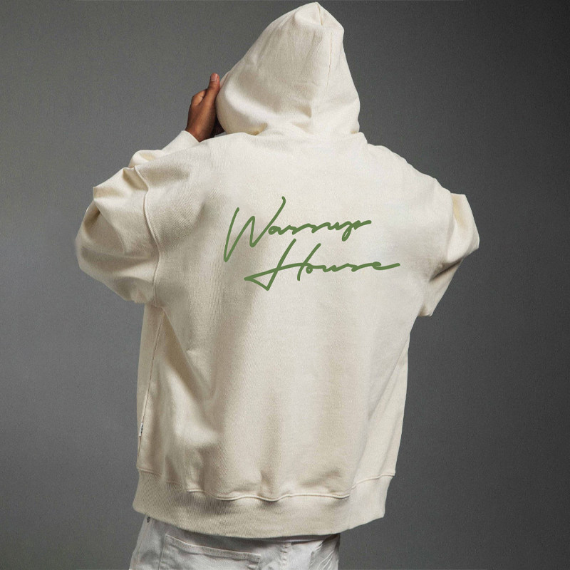 WASSUP国潮重磅连帽卫衣男宽松纯棉秋冬加绒加厚情侣款美式上衣女