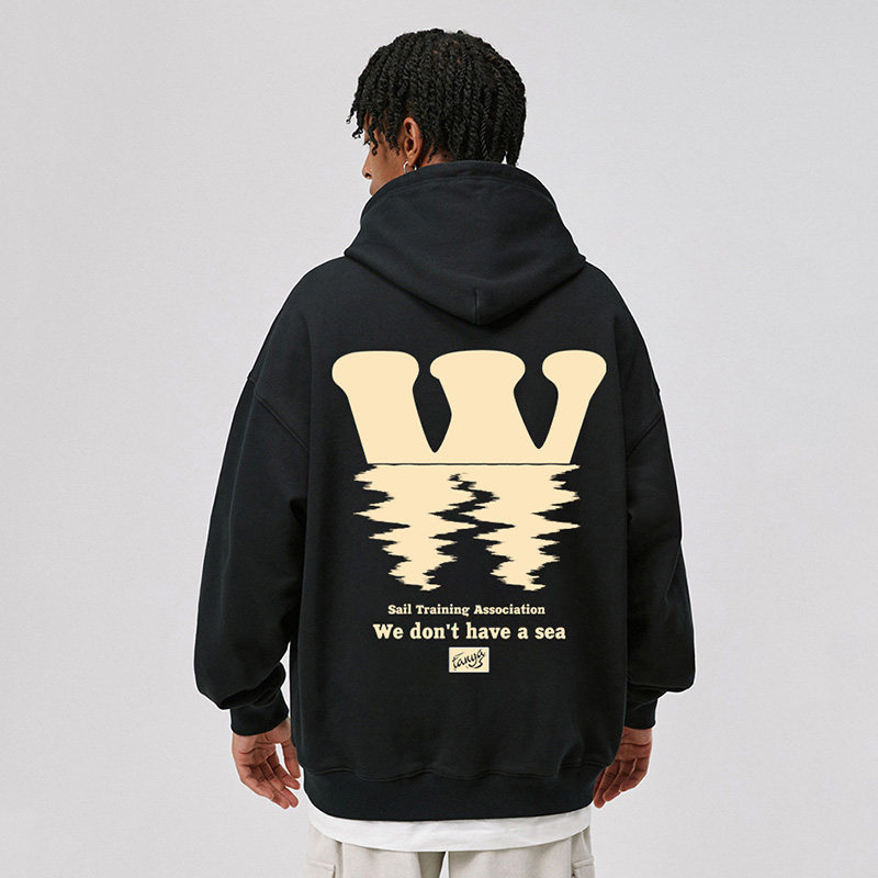 WASSUP加绒秋冬季连帽卫衣男士宽松潮牌重磅加厚2024新款长袖纯棉