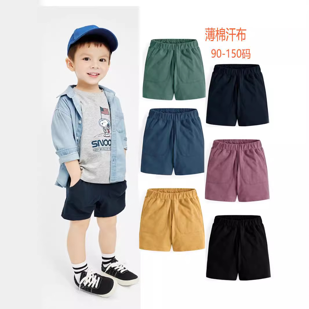 日系儿童短裤夏季超薄款男童外穿纯棉中大童运动裤宝宝女童休闲裤