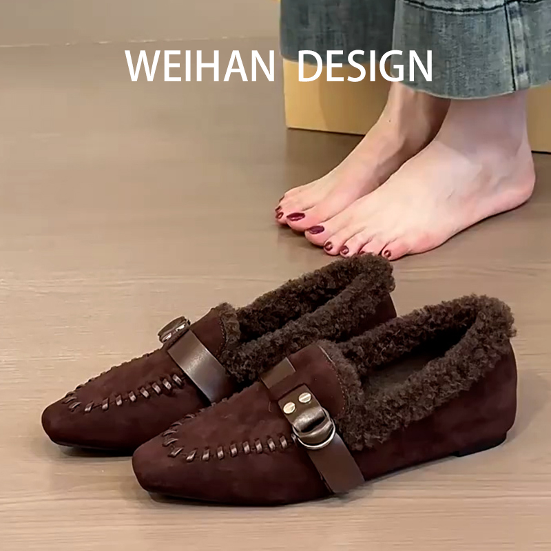 内增高方头玛丽珍鞋女复古