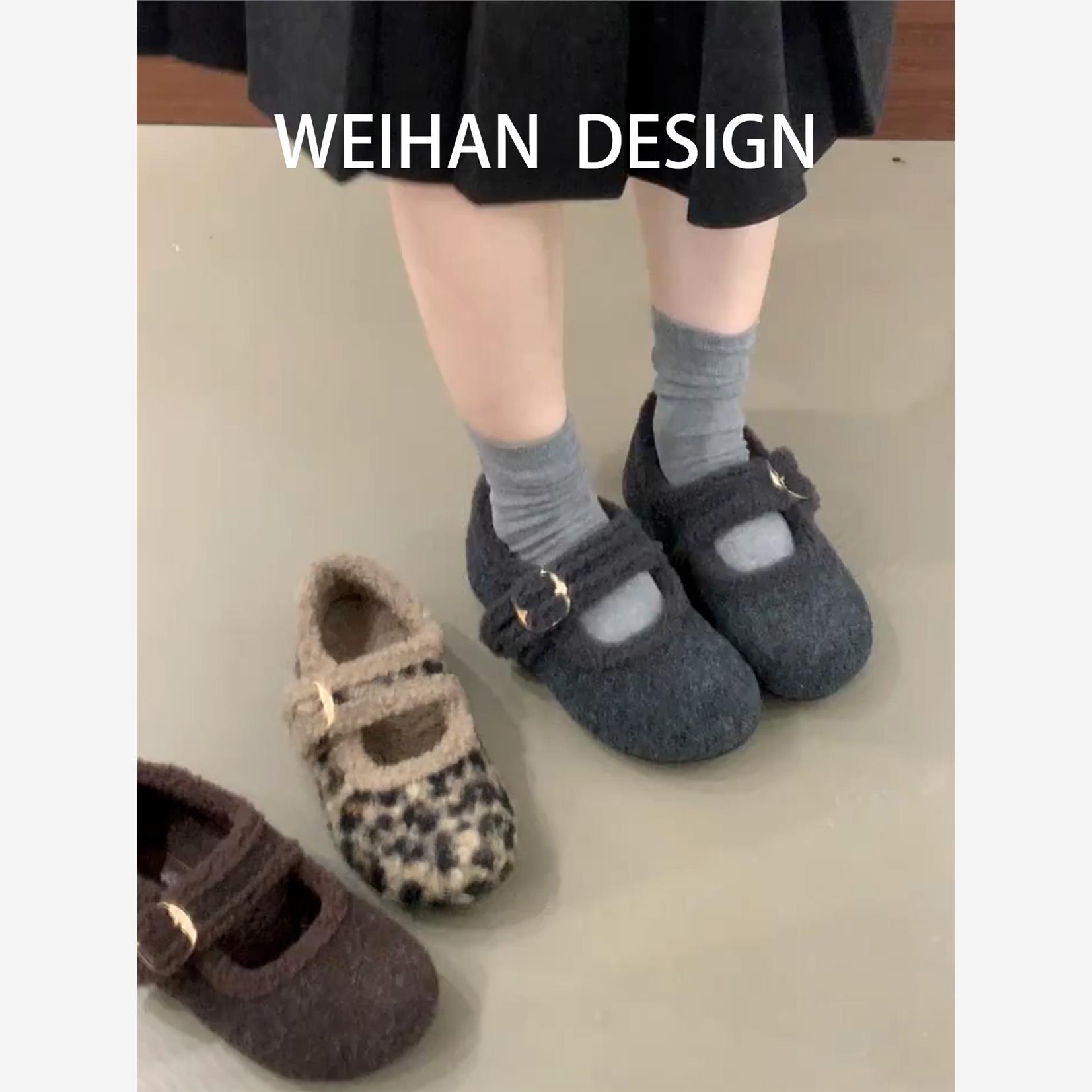 羊皮版！内增高一字带勃肯鞋女