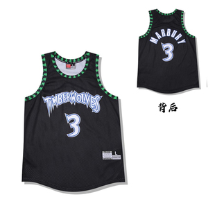 马布里3美式复古球衣湖人科比詹姆斯麦迪罗德曼大网眼篮球服背心