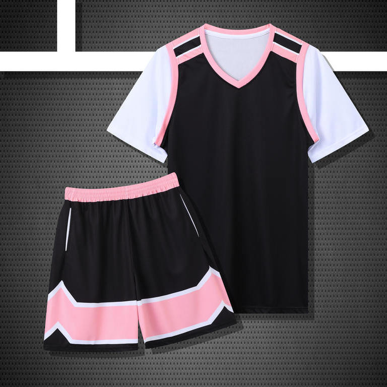 短袖篮球服定制套装假两件男女球衣班服学生训练队服女生球服团购