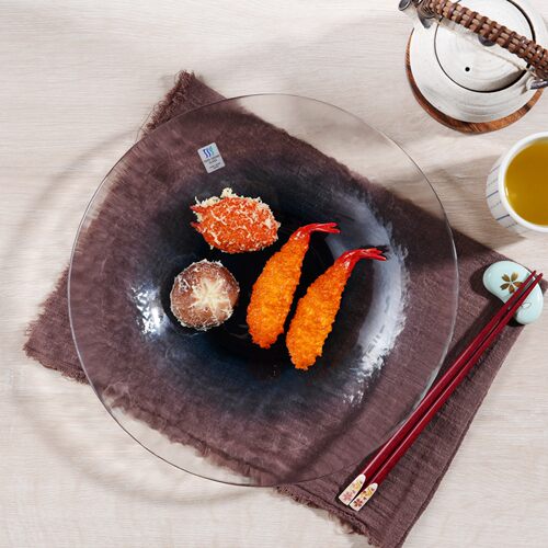 日本东洋佐佐木手工锤纹玻璃盘