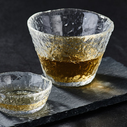 [玻璃王]日本进口ADERIA初雪茶杯水晶透明简约品茗杯酒杯玻璃碗