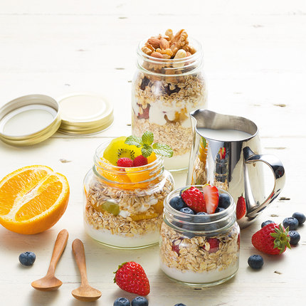 [玻璃王]日本进口aderia密封储物瓶日式金盖果酱瓶收纳罐密封罐