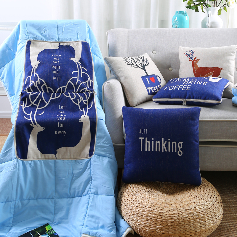 抱枕被子盖毯车用两用抱枕午休