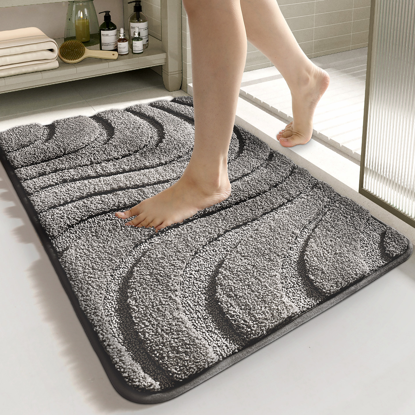 大江超细纤维简约浴室吸水地垫