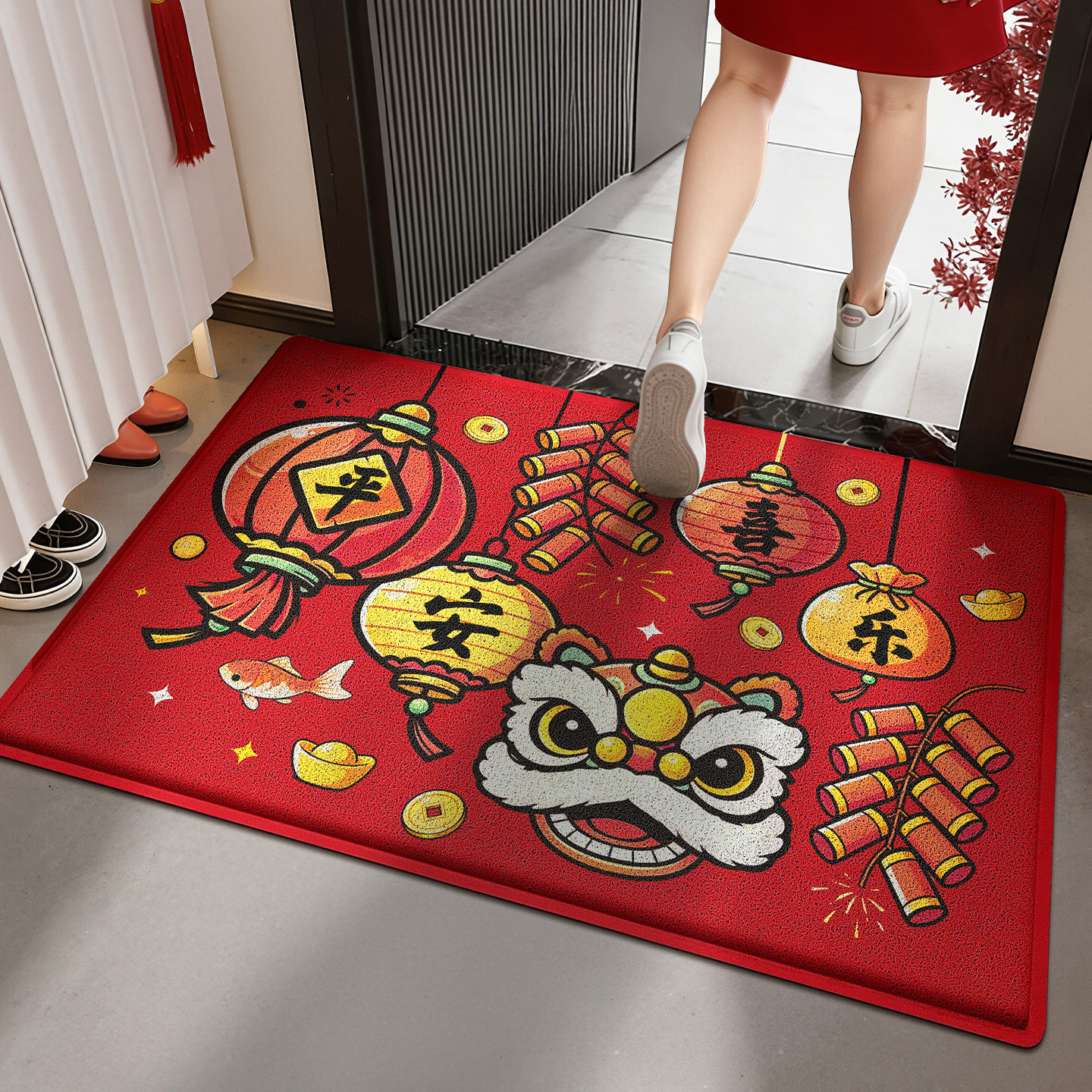 大江喜庆入户地垫家用门厅进门防滑地毯出入平安高级门口除尘脚垫,家庭/个人清洁工具,地垫,淘宝优惠券,粉丝福利购,淘宝优惠卷