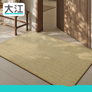 大江素色入户门口地垫天然剑麻玄关进门除尘脚垫户外耐磨免洗地毯