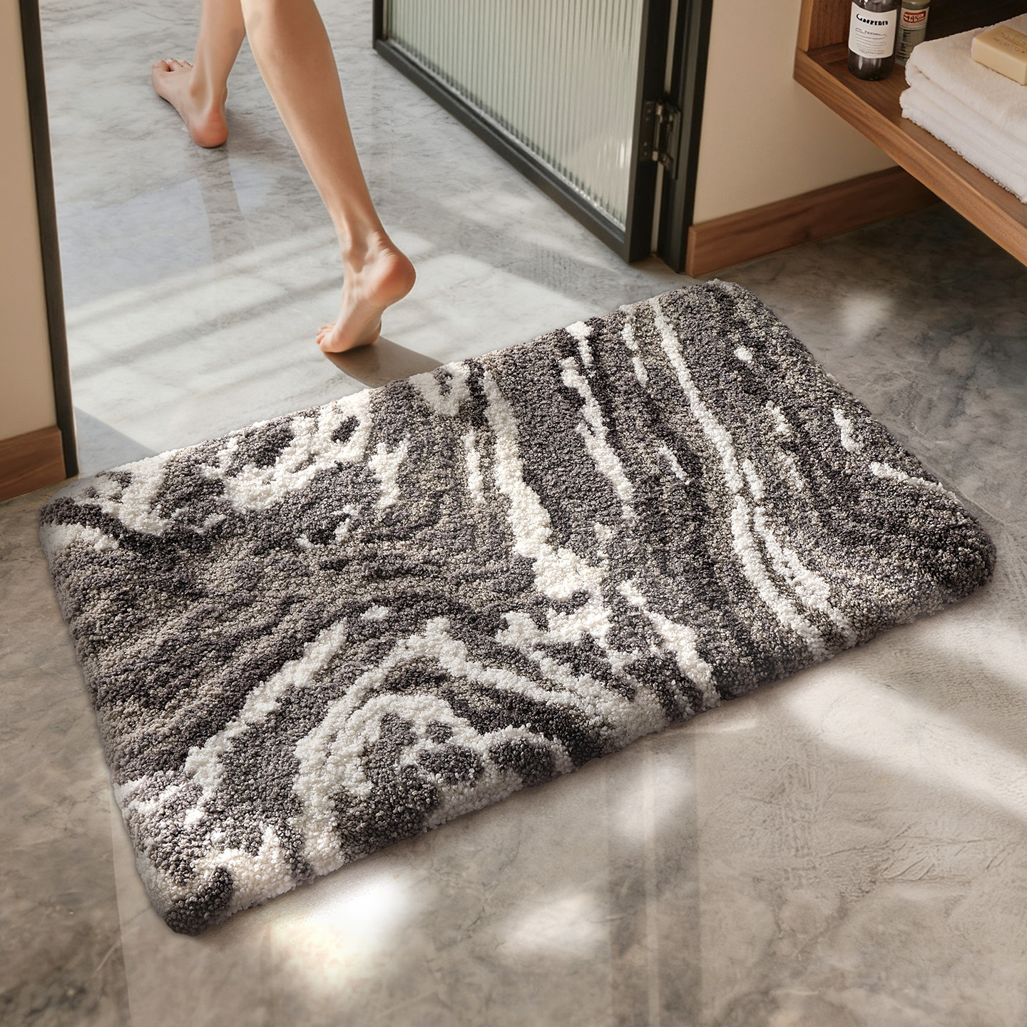 大江浴室吸水地垫洗手台防滑地毯