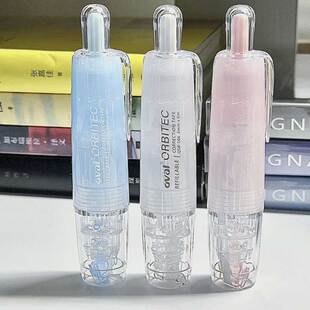 雾感新色 改正带不易断进口替芯 台湾OVAL欧文修正带高颜值清新雾面可换替芯旋转头按动型涂改带6m学生用笔式