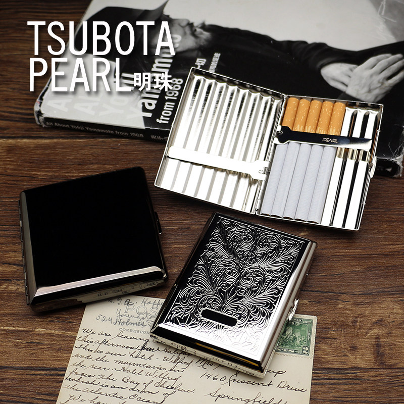 日本TSUBOTA PEARL明珠高档烟盒10支16支20支85mm常规粗烟唐草花