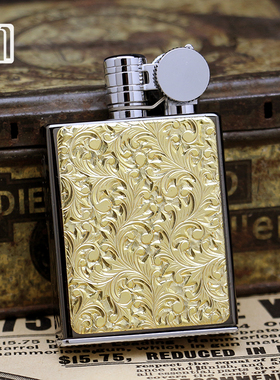 日本进口Marvelous玛乐思个性纯铜煤油打火机拉丝黑冰