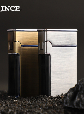 日本PRINCE王子高档气体直冲翻盖防风打火机商务雪茄点香艾灸艾条