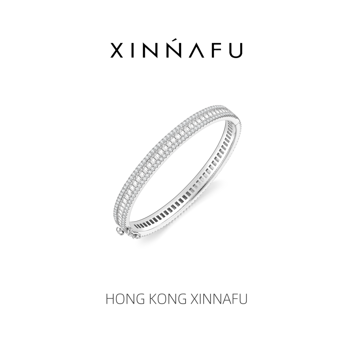 XINNAFU轻奢锆石开口细腰带手镯