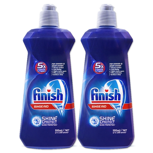 finish亮碟剂2瓶 洗碗机专用洗涤剂西门子美的进口漂洗剂非洗碗盐