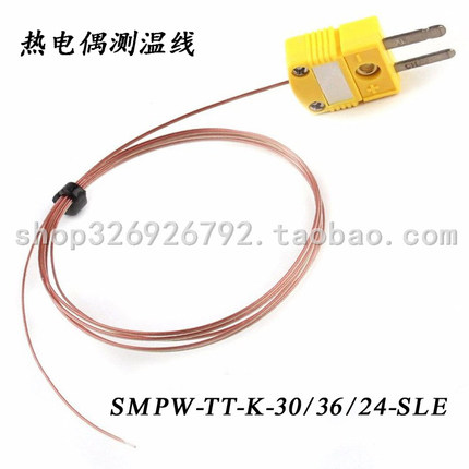 美标K型热电偶TT-KJT-30-36-24-SLE炉温测试线BGA四氟SMT感温线