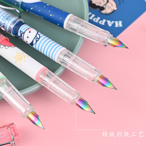炫彩笔尖独角鹿墨囊钢笔通用