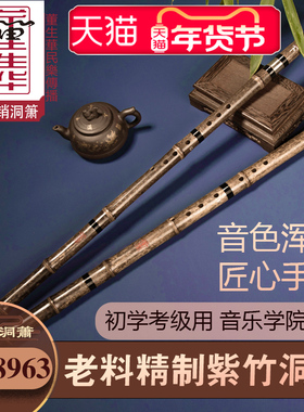 萧乐器初学入门成人萧专业演奏洞箫八孔F调长箫G调紫竹竖吹萧乐器