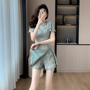 2025轻奢新中式国风旗袍礼服套装名媛高端时尚气质连衣裙两件套女