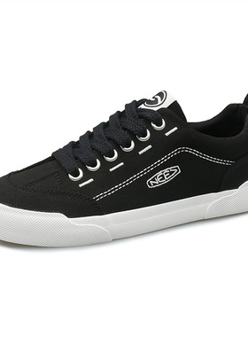 闪步26126 透气轻便系带帆布鞋低帮潮鞋春秋透气帆布鞋百搭潮鞋男