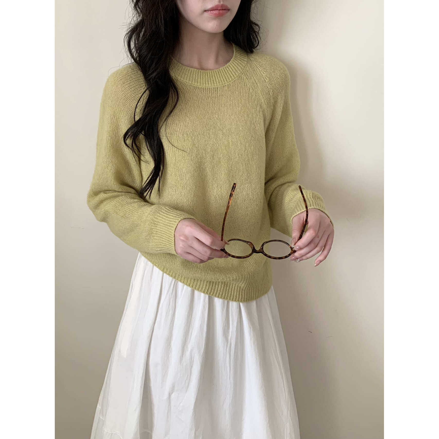 BADX正品小羊驼绒毛衣女2026新款韩系宽松慵懒风圆领套头针织上衣,女装/女士精品,毛针织衫,淘宝优惠券,粉丝福利购,淘宝优惠卷