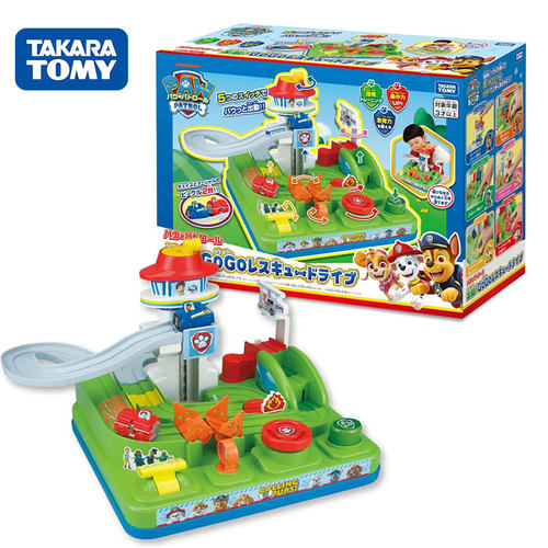 TAKARA TOMY多美卡汪汪队立大功轨道闯关大冒险大楼儿童滑行玩具