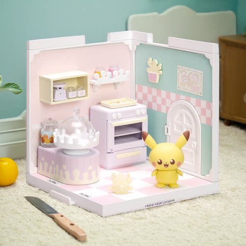 TOMY多美卡精灵宝可梦 和平之家 比例世界糖果皮卡丘和甜品店场景