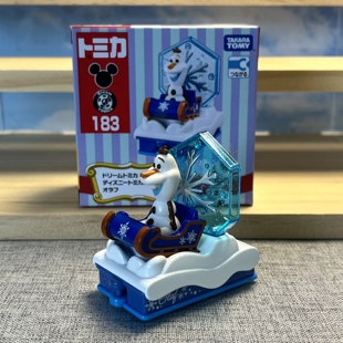 TOMY多美卡合金车迪士尼巡游小汽车梦想Drama183号雪宝模型玩具女