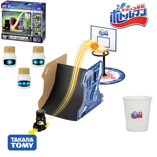 日版TOMY多美 瓶盖人BOT-16 挑战杂技套装 弹盖人发射瓶盖玩具