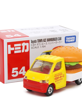 日版TOMY多美卡No.54号Toyota Town Ace丰田汉堡车合金汽车模型