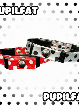PUPILFAT原创·复古红色银色波点蝴蝶结项圈choker童趣撞色甜酷