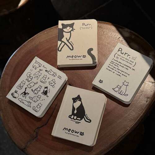 卡通猫咪笔记本ins高颜值可爱