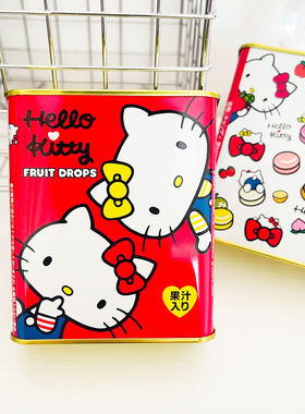 日本佐久间hellokitty罐装什锦水果糖 日漫同款糖果吉卜力罐仔糖