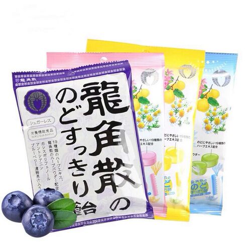 龙角散日本西柚味袋装80g润喉糖