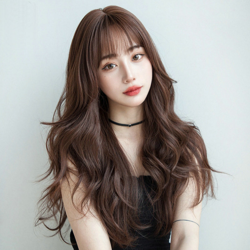 韩式发型女长卷发网红时尚中长发假发套气质大波浪全头套假发