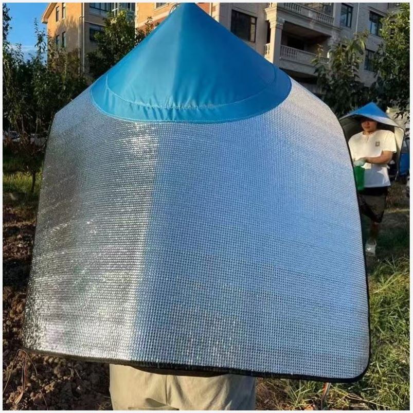 采茶防晒装备专用防晒帽夏天遮阳伞头带帽子披风太阳伞钓鱼装备