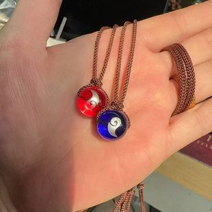 灵珠和魔丸项链挂件动漫哪咤夜光钥匙扣敖丙CP眉心纯手工琉璃烧制