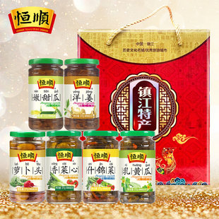 恒顺乳黄瓜萝卜头什锦菜香菜心嫩甜瓜洋姜6瓶酱菜咸菜镇江小菜