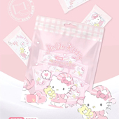 正版 三丽鸥一次性压缩洗脸巾可爱凯蒂猫帕恰狗洁面棉柔巾20片便携