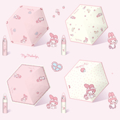 正版 防晒遮阳萌 三丽鸥立体公仔头美乐蒂小五折雨伞手动高颜值夏季