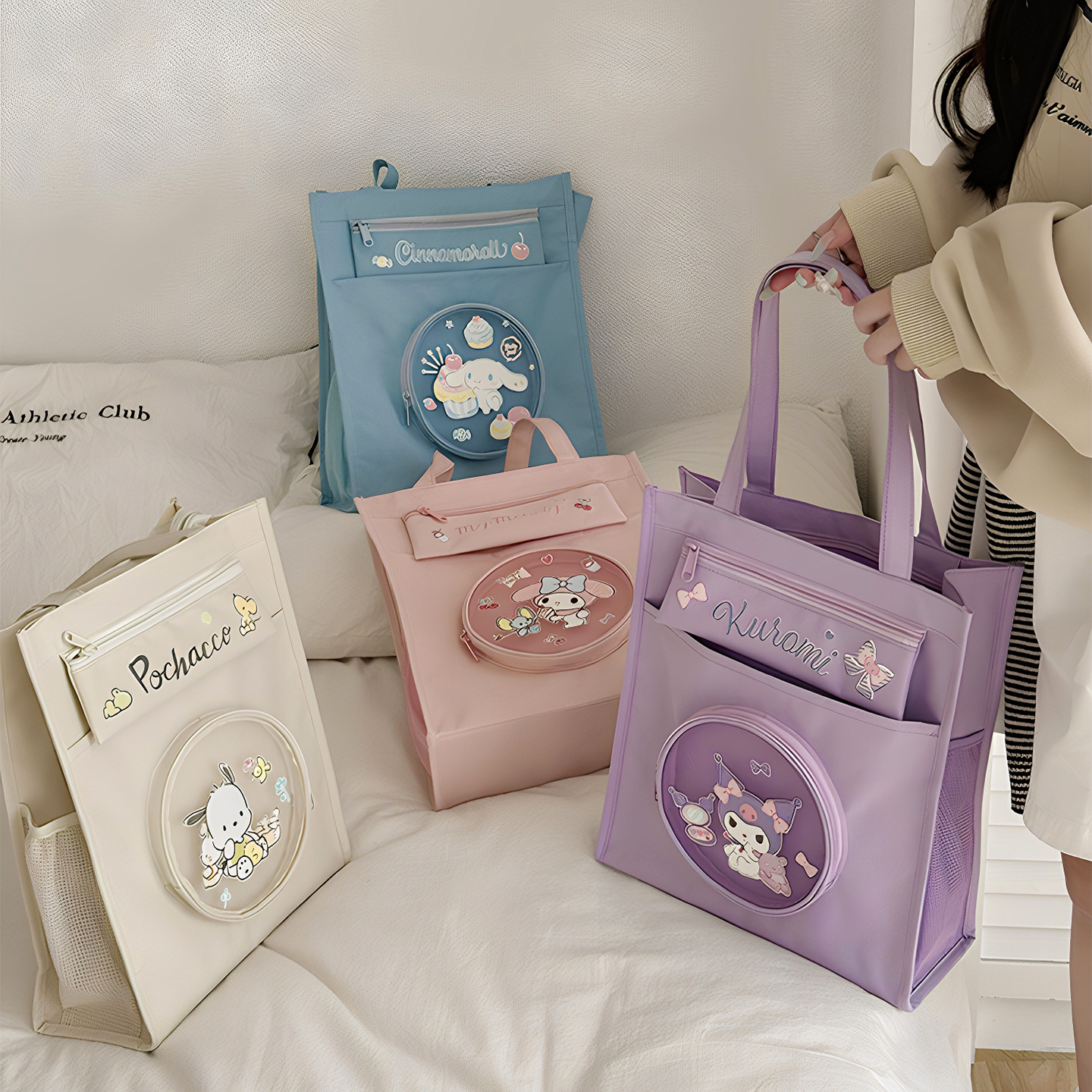 正版三丽鸥大容量补习袋手提袋