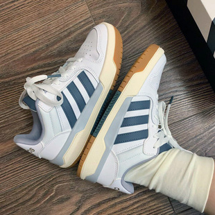 正品Adidas阿迪达斯ENTRAP蓝白低帮时尚百搭复古风运动板鞋JQ3925