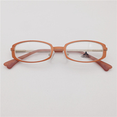 德国订单橙色钛金全框弹簧镜腿120镜宽小脸瘦脸可爱甜美眼镜架女