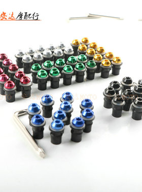 适用雅马哈FZ1 FZ6 R6S FZ6R FZ1000 XJ6 T-MAX530改装前挡风螺丝