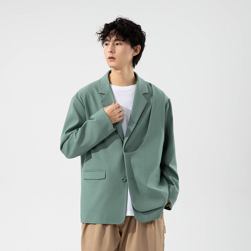青年时尚西装领单排扣长袖纯色西服P180,男装西服套装,星座407-1