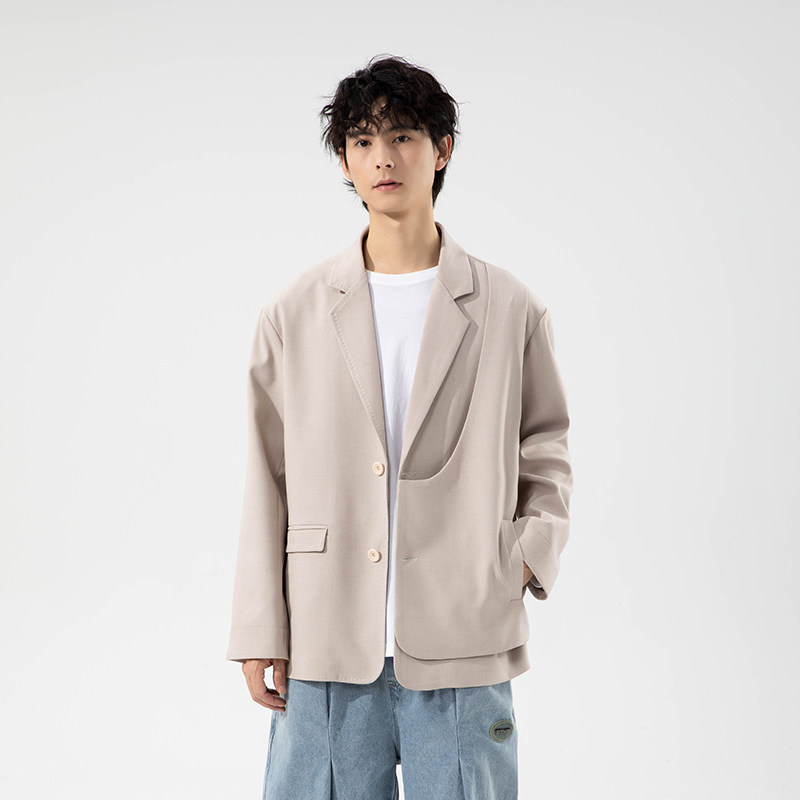 青年时尚西装领单排扣长袖纯色西服P180,男装西服套装,星座407-1
