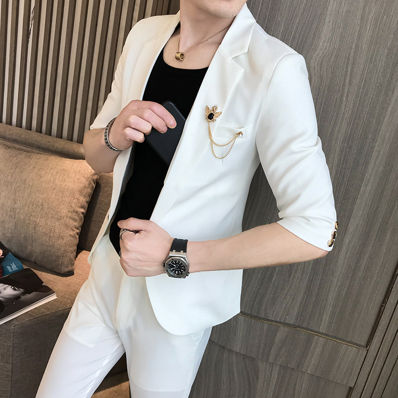 2025春季新款男士西服套装商务休闲西装外套P130,男装西服套装,星座407-1